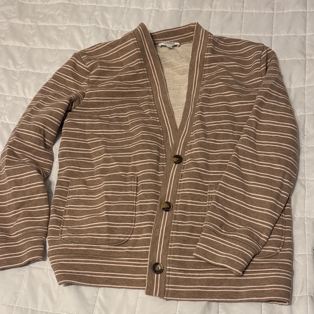 Classic Striped Brown Blazer